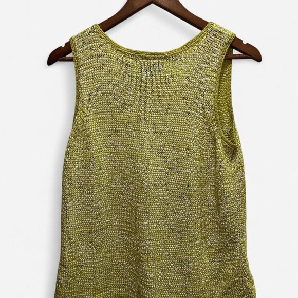 J.H. Collectibles Yellow & Green Knit Tank Top – Size Large - Picture 2 of 3